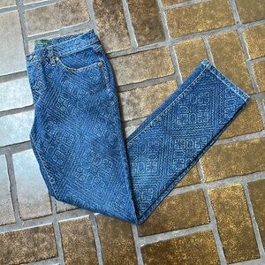 Ralph Lauren Jeans Co. Mosaic Print Modern Skinny Jean